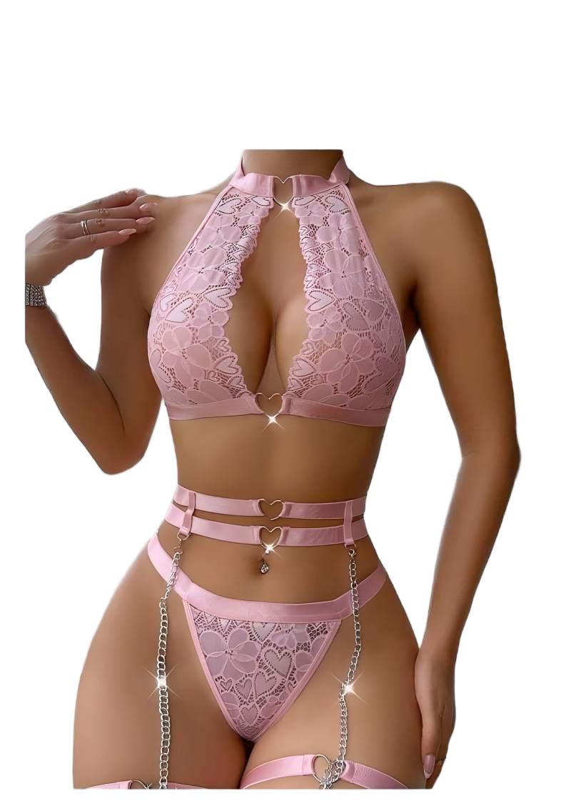 Lace Bralette Set - Seksowny Komplet Bielizny Koronkowej Push Up