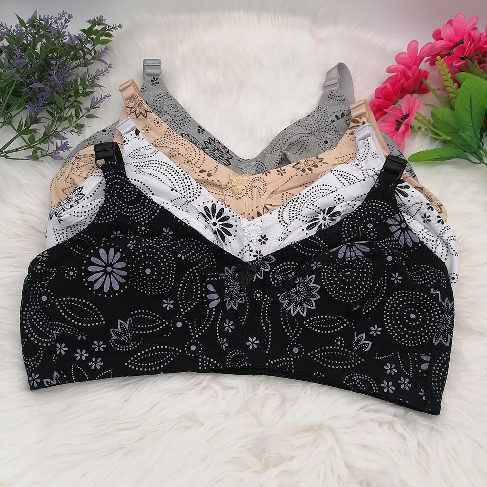 Cotton Bra Everyday - Damski biustonosz bezprzewodowy z dużą miseczką
