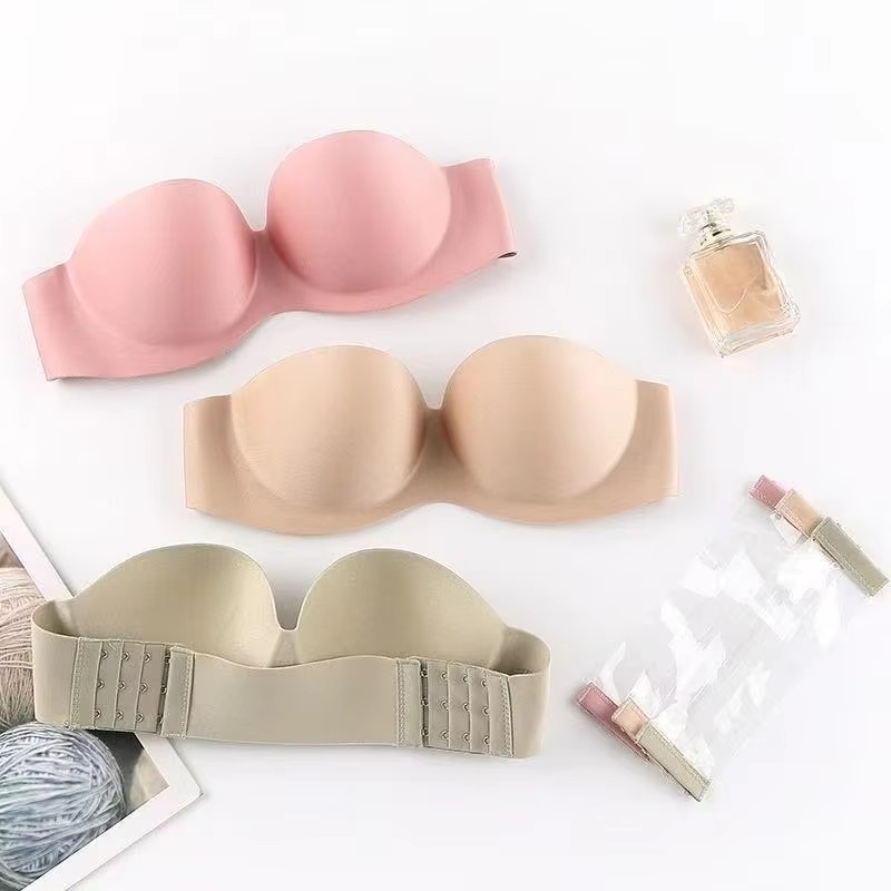 Cotton Bra Everyday - Damski seksowny biustonosz bez ramiączek, push-up,